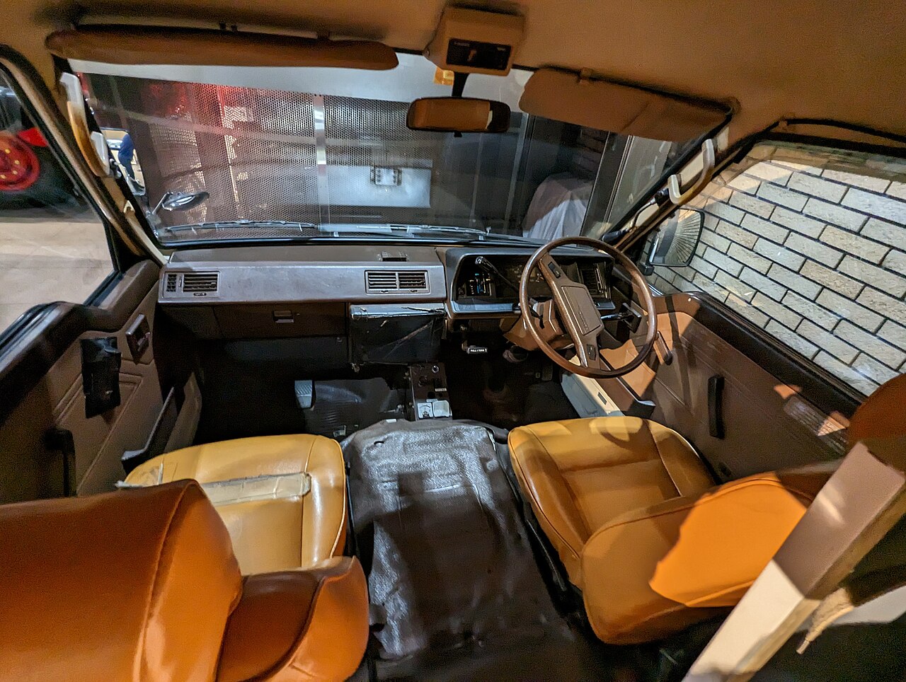 Old ambulance's interior at Fire Museum