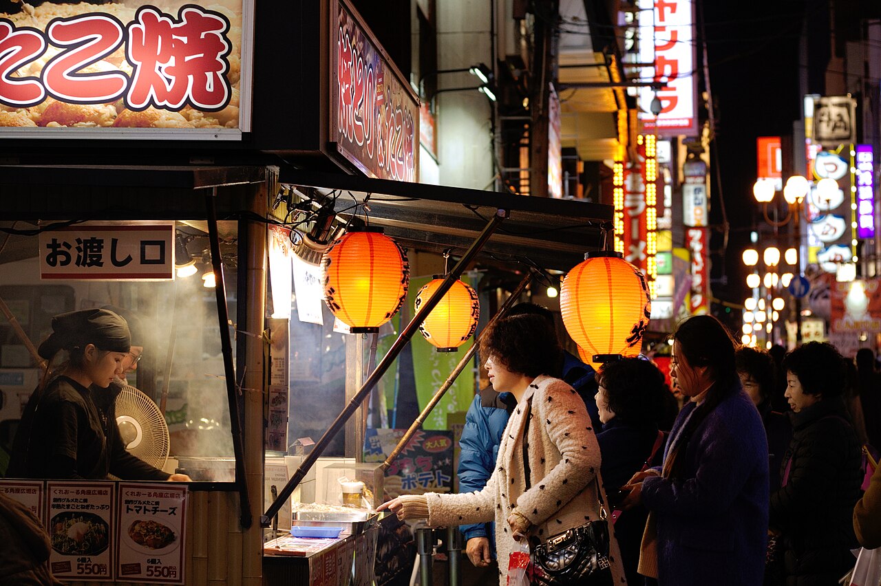 Food street in Dotonbori, Osaka; January 2016